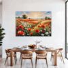 Poppy Field in Full Bloom Dining Room Demo