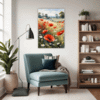 Poppy Field in Full Bloom Living Room Demo
