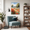 Poppy Field in Full Bloom Living Room Demo