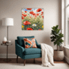 Poppy Field in Full Bloom Living Room Demo