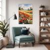 Poppy Field in Full Bloom Living Room Demo