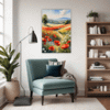 Poppy Field in Full Bloom Living Room Demo