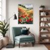 Poppy Field in Full Bloom Living Room Demo