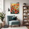 Poppy Field in Full Bloom Living Room Demo