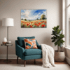 Poppy Field in Full Bloom Living Room Demo