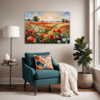 Poppy Field in Full Bloom Living Room Demo