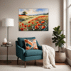 Poppy Field in Full Bloom Living Room Demo