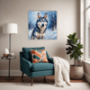 Powerful Siberian Husky Living Room Demo