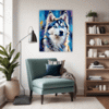 Powerful Siberian Husky Living Room Demo