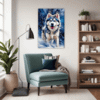 Powerful Siberian Husky Living Room Demo