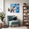 Powerful Siberian Husky Living Room Demo