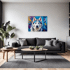 Powerful Siberian Husky Living Room Demo