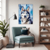 Powerful Siberian Husky Living Room Demo