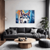 Powerful Siberian Husky Living Room Demo