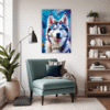 Powerful Siberian Husky Living Room Demo