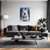 Powerful Siberian Husky Living Room Demo