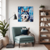 Powerful Siberian Husky Living Room Demo