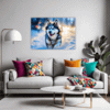 Powerful Siberian Husky Living Room Demo