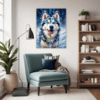 Powerful Siberian Husky Living Room Demo