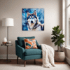 Powerful Siberian Husky Living Room Demo