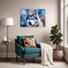 Powerful Siberian Husky Living Room Demo