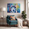 Powerful Siberian Husky Living Room Demo