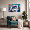 Powerful Siberian Husky Living Room Demo