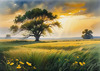 Vast Prairie with Swaying Tallgrass and a Distant Solitary Tree under a Dramatic Sky