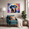 Protective Rottweiler Living Room Demo