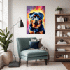Protective Rottweiler Living Room Demo