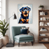Protective Rottweiler Living Room Demo