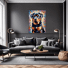Protective Rottweiler Living Room Demo
