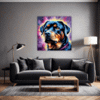 Protective Rottweiler Living Room Demo