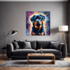 Protective Rottweiler Living Room Demo