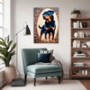 Protective Rottweiler Living Room Demo