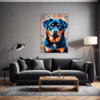 Protective Rottweiler Living Room Demo