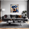 Protective Rottweiler Living Room Demo