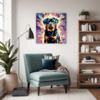 Protective Rottweiler Living Room Demo