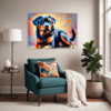 Protective Rottweiler Living Room Demo