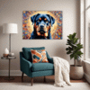 Protective Rottweiler Living Room Demo