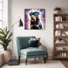 Protective Rottweiler Living Room Demo