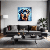 Protective Rottweiler Living Room Demo