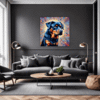 Protective Rottweiler Living Room Demo