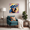 Protective Rottweiler Living Room Demo
