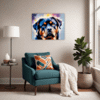 Protective Rottweiler Living Room Demo