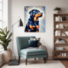 Protective Rottweiler Living Room Demo