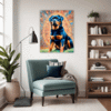 Protective Rottweiler Living Room Demo