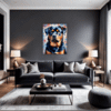 Protective Rottweiler Living Room Demo