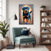 Protective Rottweiler Living Room Demo