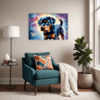 Protective Rottweiler Living Room Demo